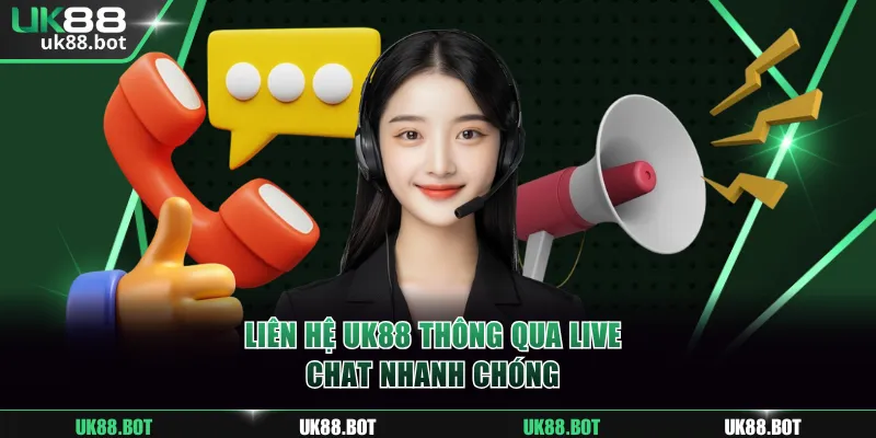 Liên hệ UK88 thông qua live chat nhanh chóng